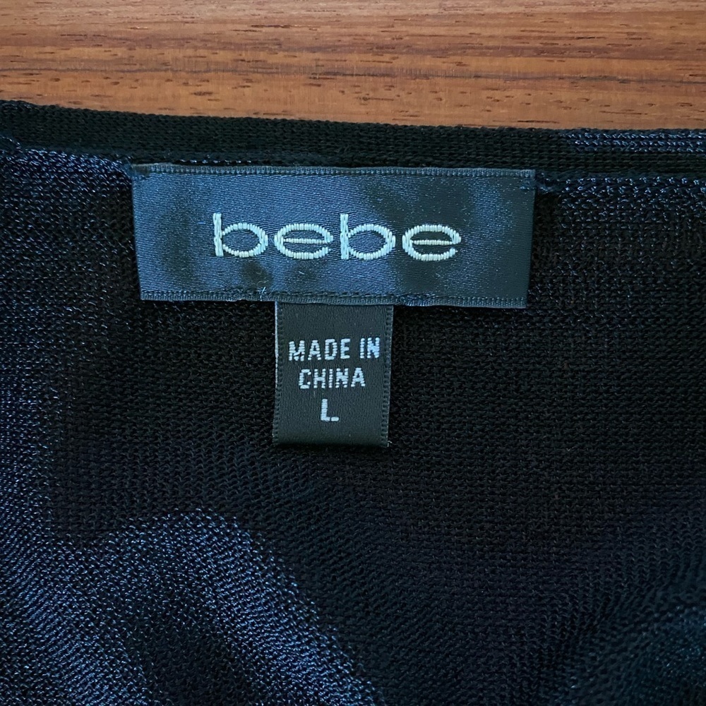 bebe short-sleeved Sequined Tie-Top sweater - Picture 6 of 9